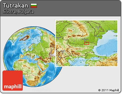 Physical Location Map of Tutrakan