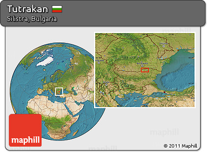 Satellite Location Map of Tutrakan