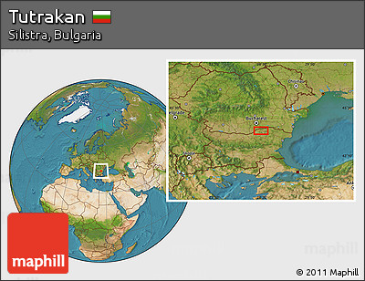 Satellite Location Map of Tutrakan