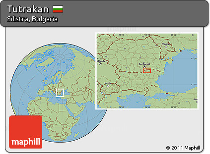 Savanna Style Location Map of Tutrakan