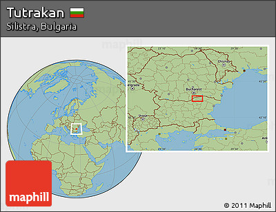 Savanna Style Location Map of Tutrakan