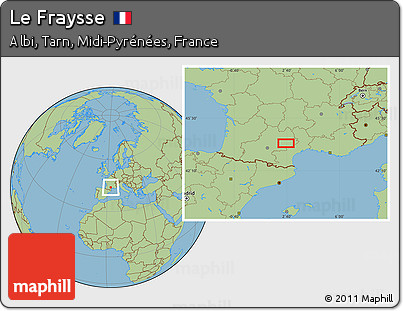 Savanna Style Location Map of Le Fraysse