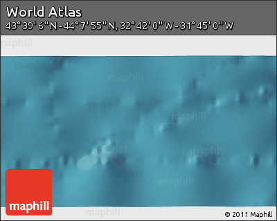 Satellite 3D Map of the Area around 43° 53' 30" N, 32° 13' 30" W