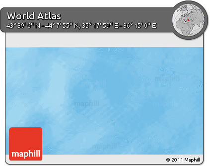 Physical 3D Map of the Area around 43° 53' 30" N, 35° 46' 29" E