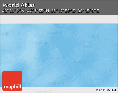 Physical 3D Map of the Area around 43° 53' 30" N, 35° 46' 29" E