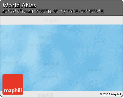 Physical 3D Map of the Area around 43° 53' 30" N, 35° 46' 29" E
