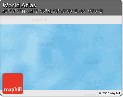 Shaded Relief 3D Map of the Area around 43° 53' 30" N, 35° 46' 29" E