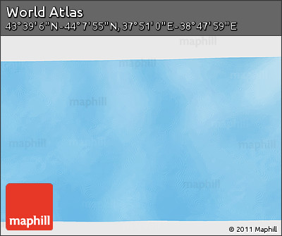 Physical 3D Map of the Area around 43° 53' 30" N, 38° 19' 30" E