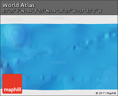 Political 3D Map of the Area around 43° 53' 30" N, 38° 10' 29" W