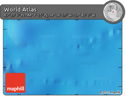 Physical Map of the Area around 43° 53' 30" N, 38° 10' 29" W