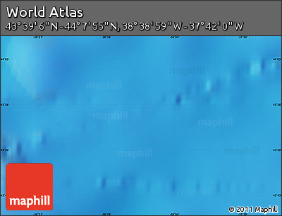 Physical Map of the Area around 43° 53' 30" N, 38° 10' 29" W
