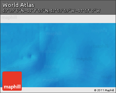 Physical 3D Map of the Area around 43° 53' 30" N, 42° 25' 29" W