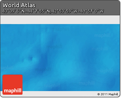 Physical 3D Map of the Area around 43° 53' 30" N, 42° 25' 29" W