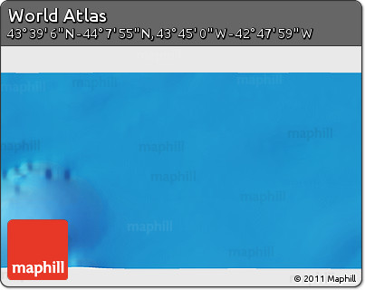 Physical 3D Map of the Area around 43° 53' 30" N, 43° 16' 29" W