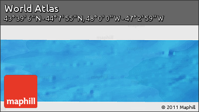 Political Panoramic Map of the Area around 43° 53' 30" N, 47° 31' 29" W