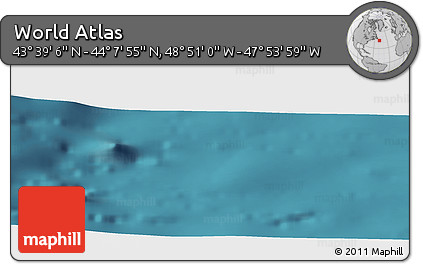 Satellite Panoramic Map of the Area around 43° 53' 30" N, 48° 22' 30" W
