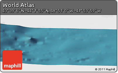 Satellite Panoramic Map of the Area around 43° 53' 30" N, 48° 22' 30" W