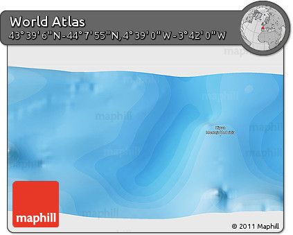Political 3D Map of the Area around 43° 53' 30" N, 4° 10' 30" W