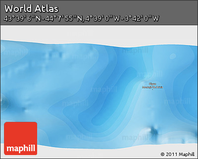 Political 3D Map of the Area around 43° 53' 30" N, 4° 10' 30" W