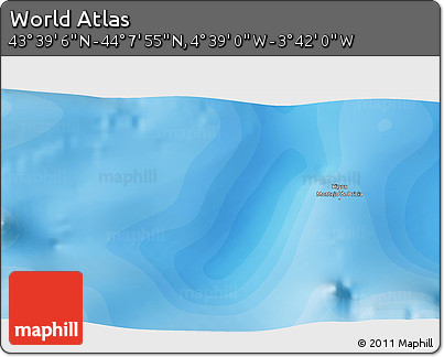 Political 3D Map of the Area around 43° 53' 30" N, 4° 10' 30" W