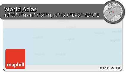 Physical Panoramic Map of the Area around 43° 53' 30" N, 50° 13' 30" E