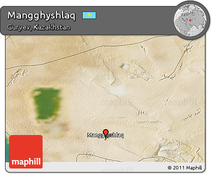 Satellite 3D Map of Mangghyshlaq