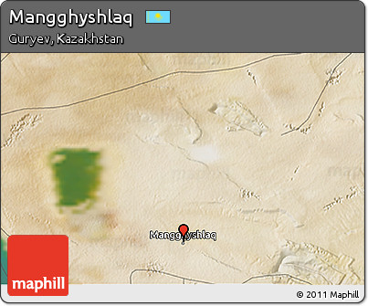 Satellite 3D Map of Mangghyshlaq