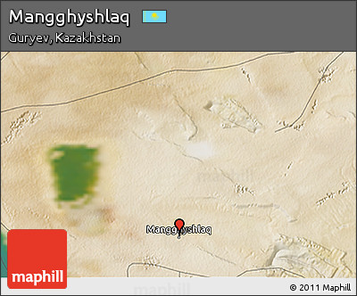 Satellite 3D Map of Mangghyshlaq