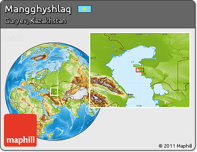 Physical Location Map of Mangghyshlaq