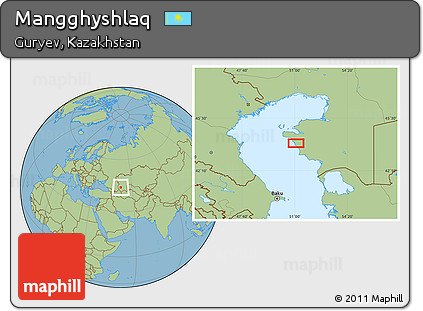 Savanna Style Location Map of Mangghyshlaq