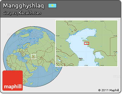 Savanna Style Location Map of Mangghyshlaq