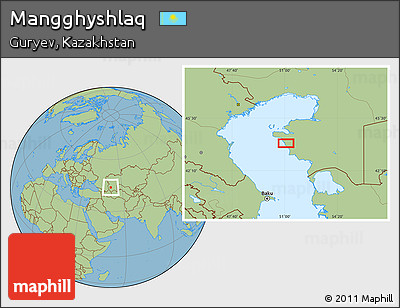 Savanna Style Location Map of Mangghyshlaq