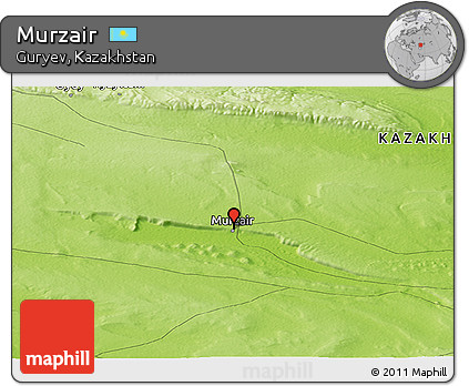 Physical Panoramic Map of Murzair