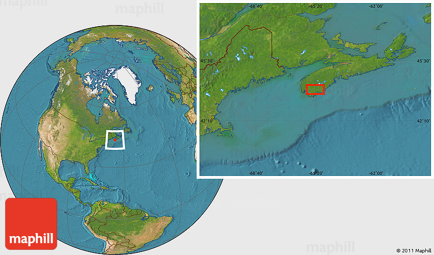 Satellite Location Map of Sable River