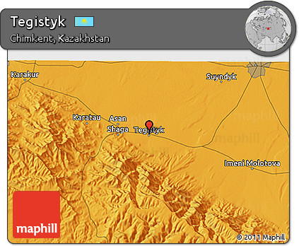 Political 3D Map of Tegistyk