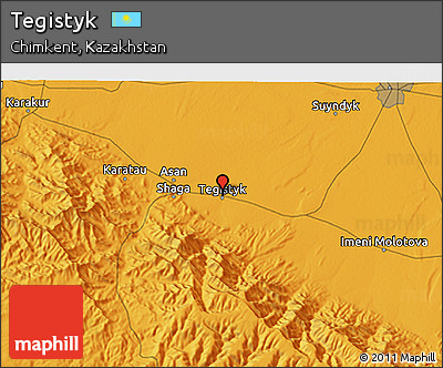 Political 3D Map of Tegistyk