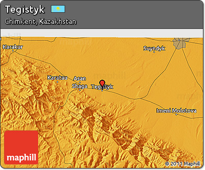 Political 3D Map of Tegistyk