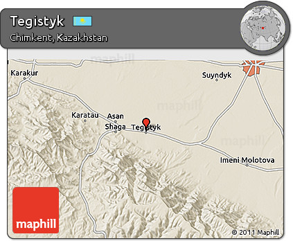 Shaded Relief 3D Map of Tegistyk