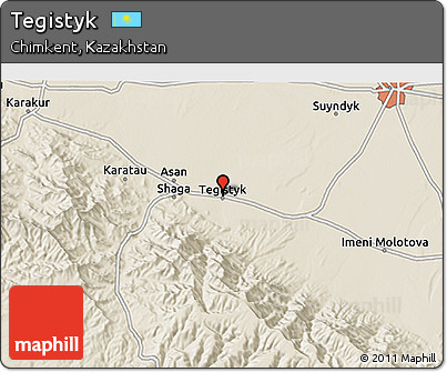 Shaded Relief 3D Map of Tegistyk
