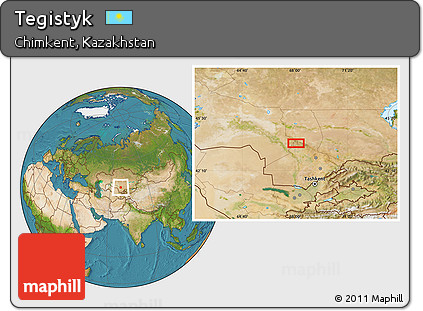 Satellite Location Map of Tegistyk