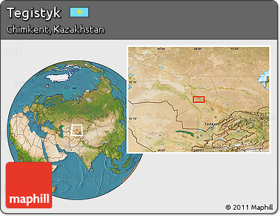 Satellite Location Map of Tegistyk