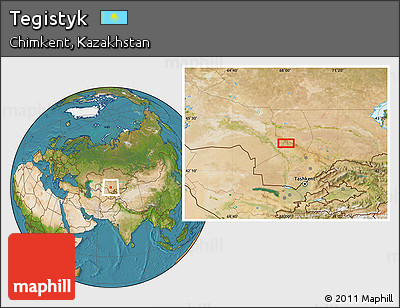 Satellite Location Map of Tegistyk