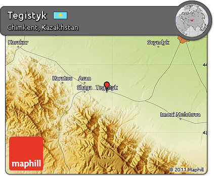 Physical Map of Tegistyk