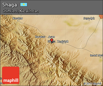 Satellite Map of Shaga