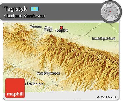 Physical Panoramic Map of Tegistyk