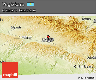 Physical Panoramic Map of Yegizkara