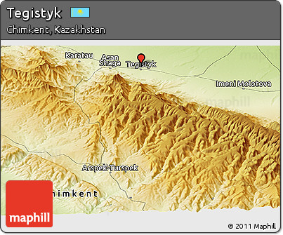 Physical Panoramic Map of Tegistyk