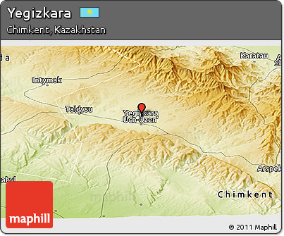 Physical Panoramic Map of Yegizkara