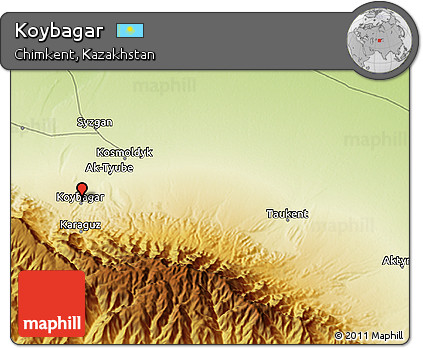 Physical 3D Map of Koybagar