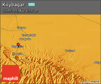 Political 3D Map of Koybagar